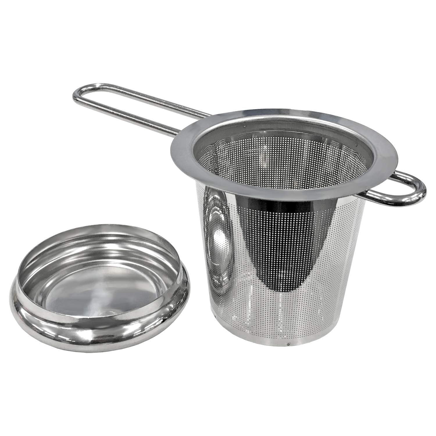 【努力特価】コモライフ ステンレス製の茶こし 茶漉し マグカップ コップ用 細目 紙フィルター 急須 不要 フタ付