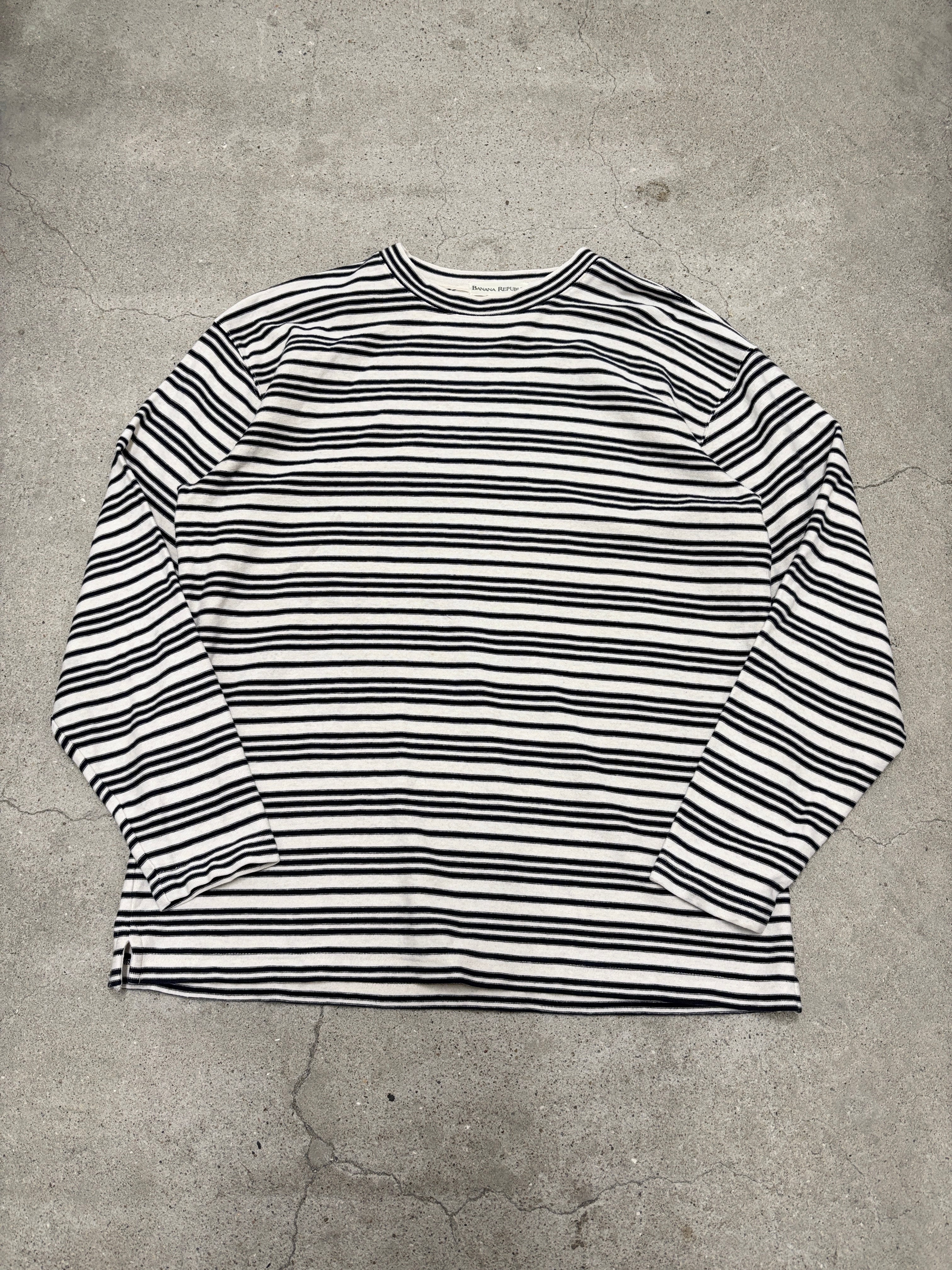 90s BANANA REPUBLIC/Border L/S Tee/L/ボーダ－ロンT/長袖Tシャツ