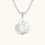 オリジナル ミディアム シルバー / ペタル セントクリストファー ネックレス:GET BACK NECKLACES ゲット バック ネックレスズ