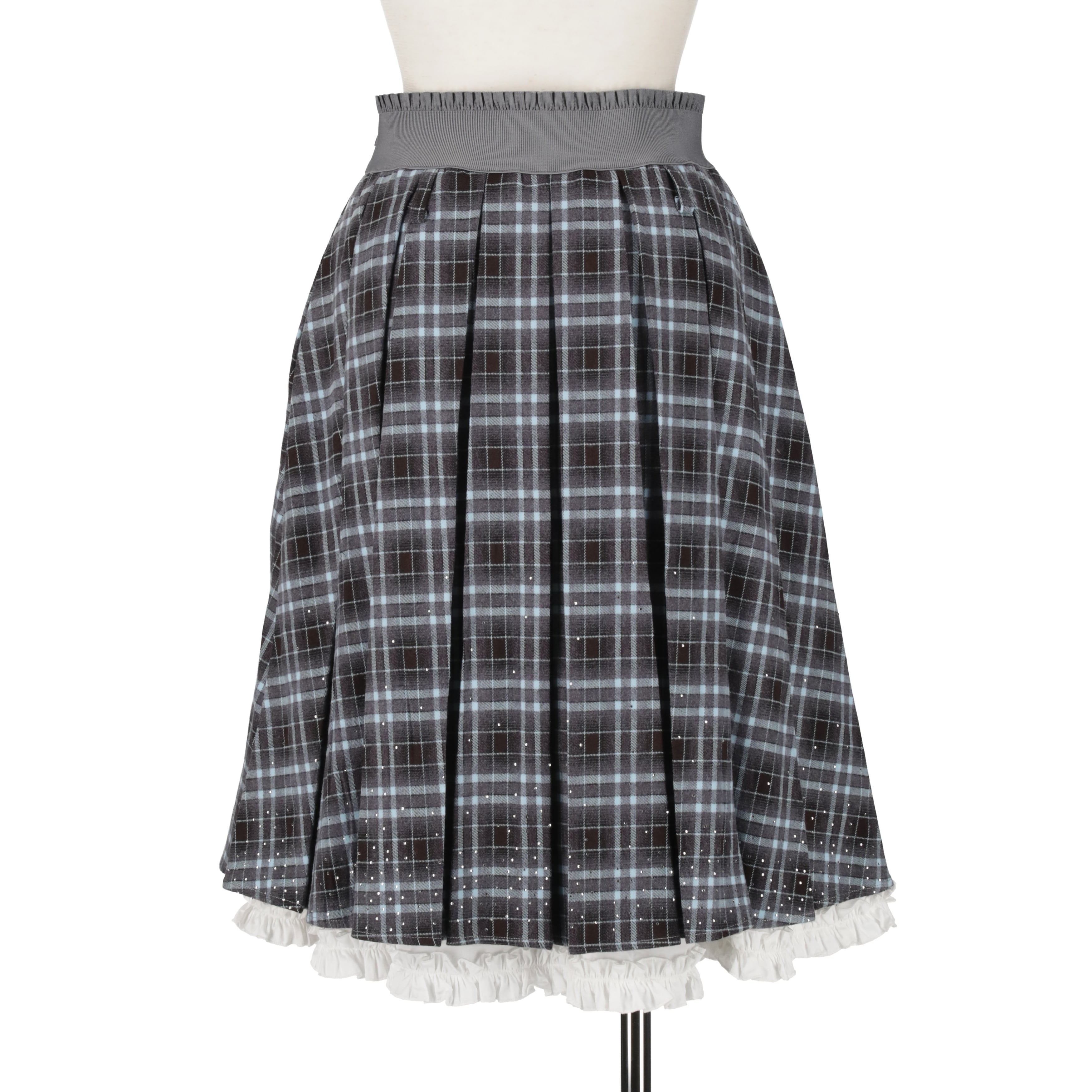 フリルラインストーンスカート BLUE