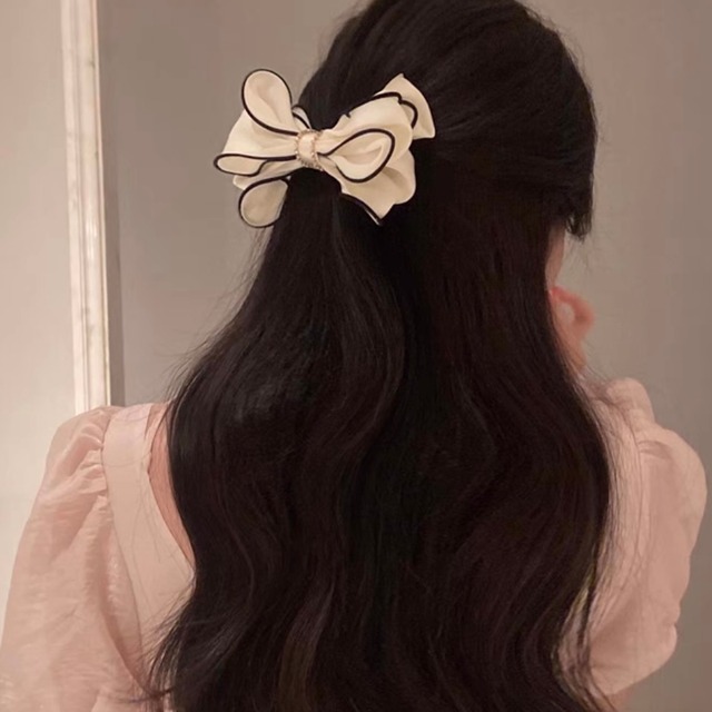 fabric ribbon hair barrette