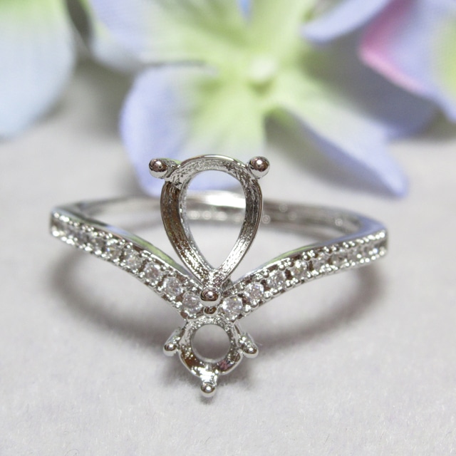 銅 8×6㎜ ドロップ 4㎜ VCZライン リング台 SV