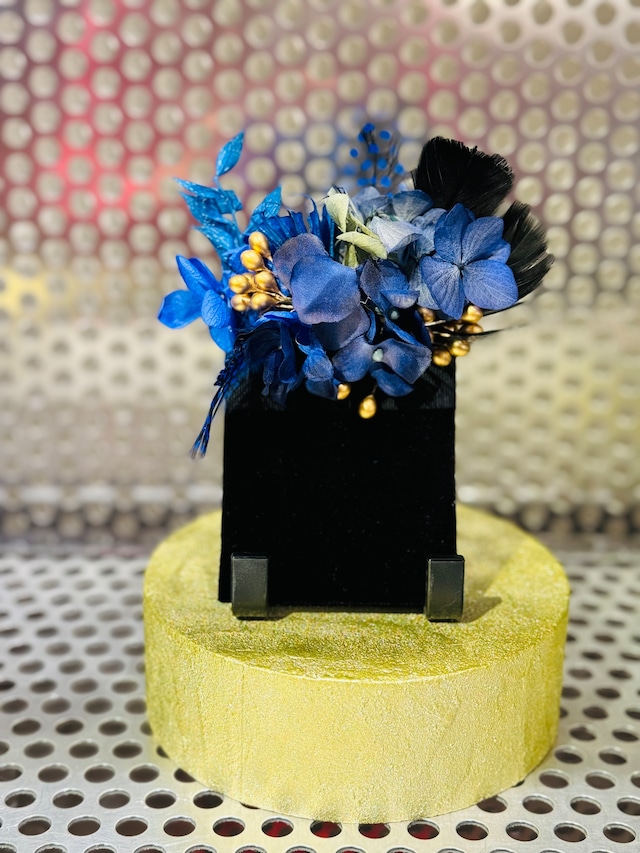 Flower Pocket Square Emerald-Blue