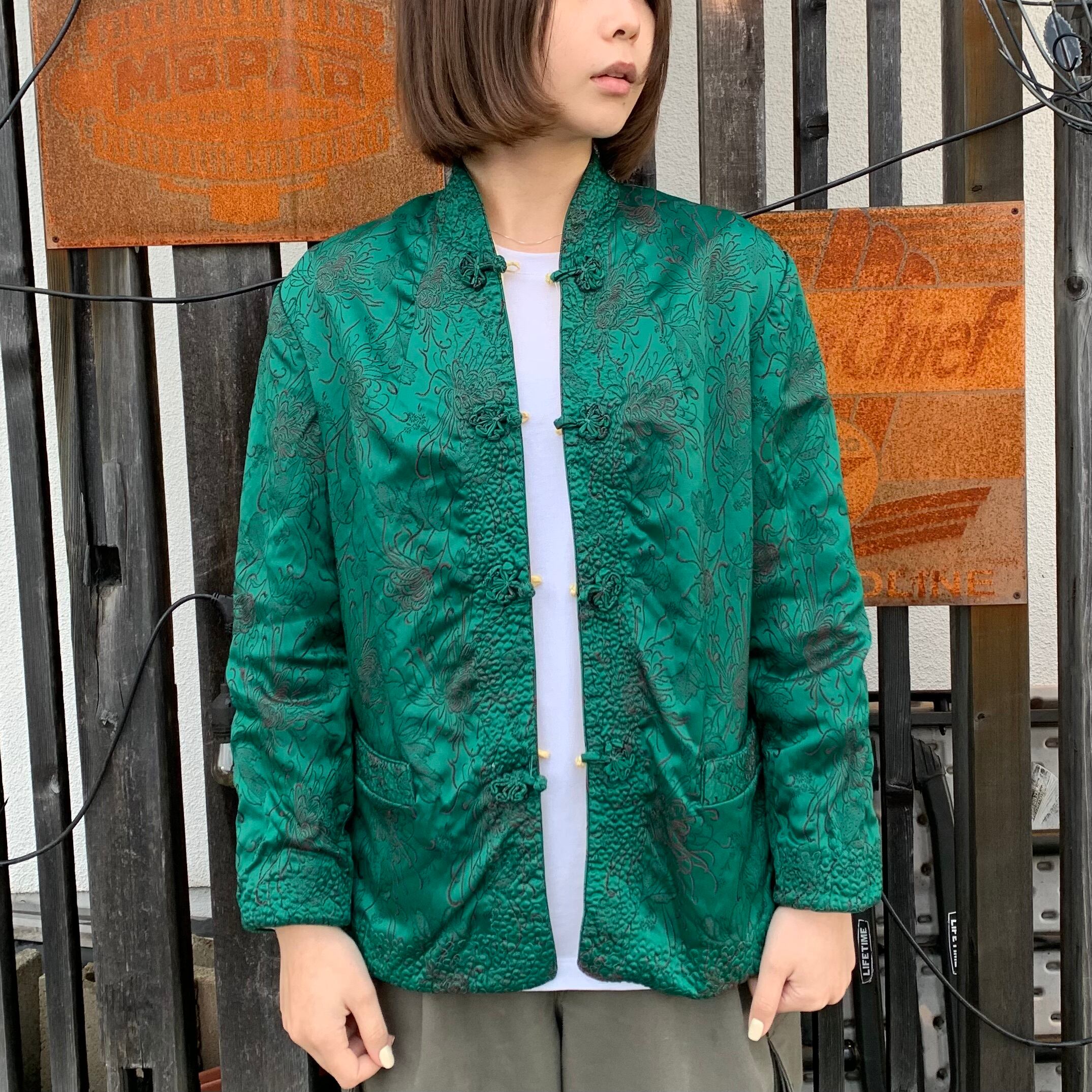 1970's 中国製 Peony Brand 牡丹牌 リバーシブル 総刺繍 チャイナ