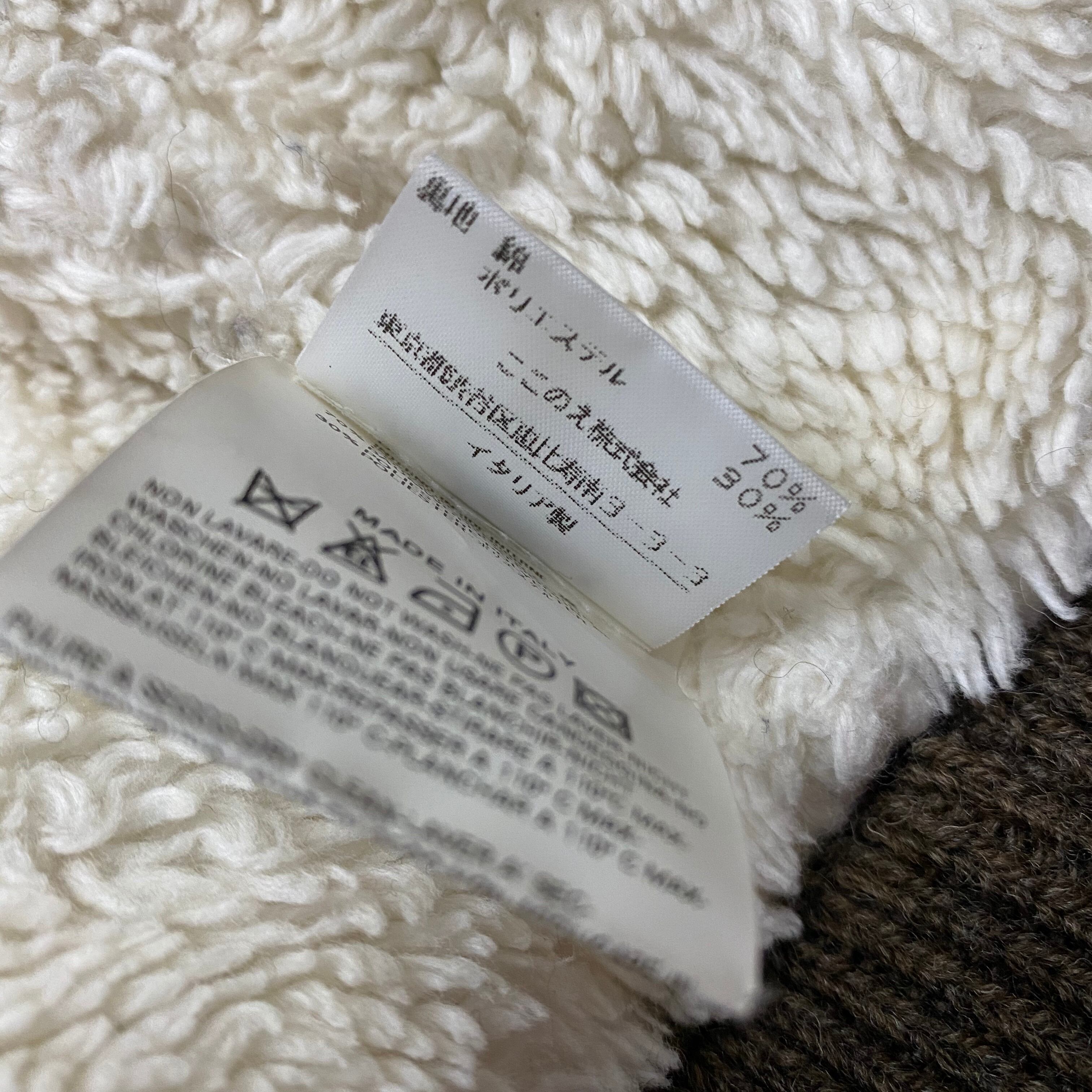 maisonmartinmargiela ドライバーズニットベスト　ここのえタグ 2004AW MAISON MARTIN MARGIELA boa lining drivers knit vest | NOIR