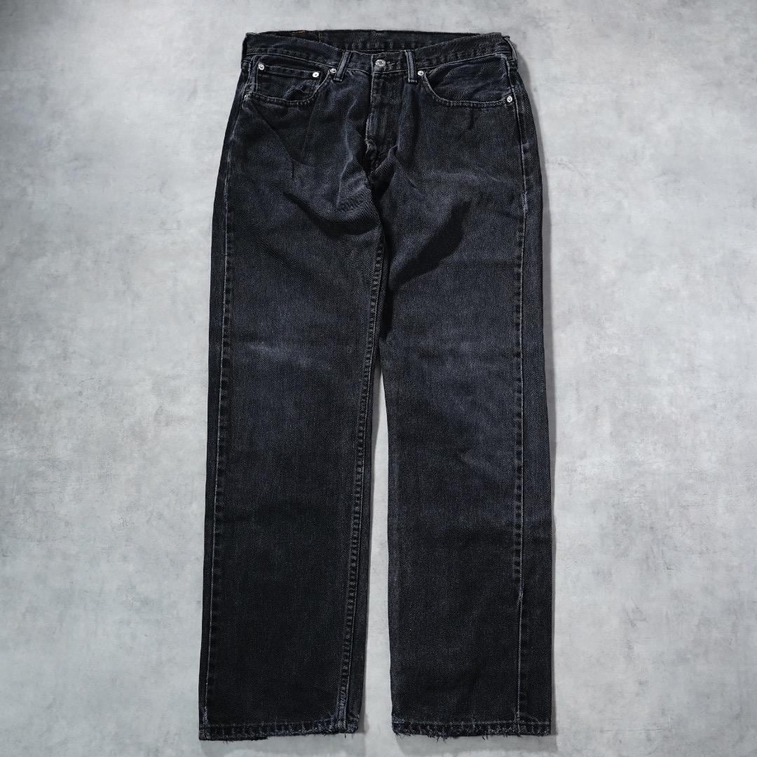 リーバイス505 W34 ブラック デニム ボトム 黒 古着 16943