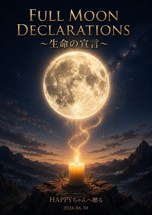 【生命の宣言】冊子:Full Moon Declations〜Happyちゃんへ贈る生命の宣言〜