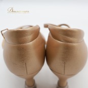 社交ダンス 衣装 スタンダード シューズ 24 1/2サイズ ブラウン系 ケントダンス Kentdance 無地 シンプル 明るい ストラップ 日本製 練習 レッスン 光沢 高級感 イベント ステージ ダンス衣装 ダンスシューズ