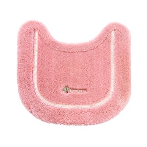【努力特価】オカ(OKA) コムフォルタ6 トイレマット 約43cm×47cm ピンク (シンプル かわいい カジュアル 無地)