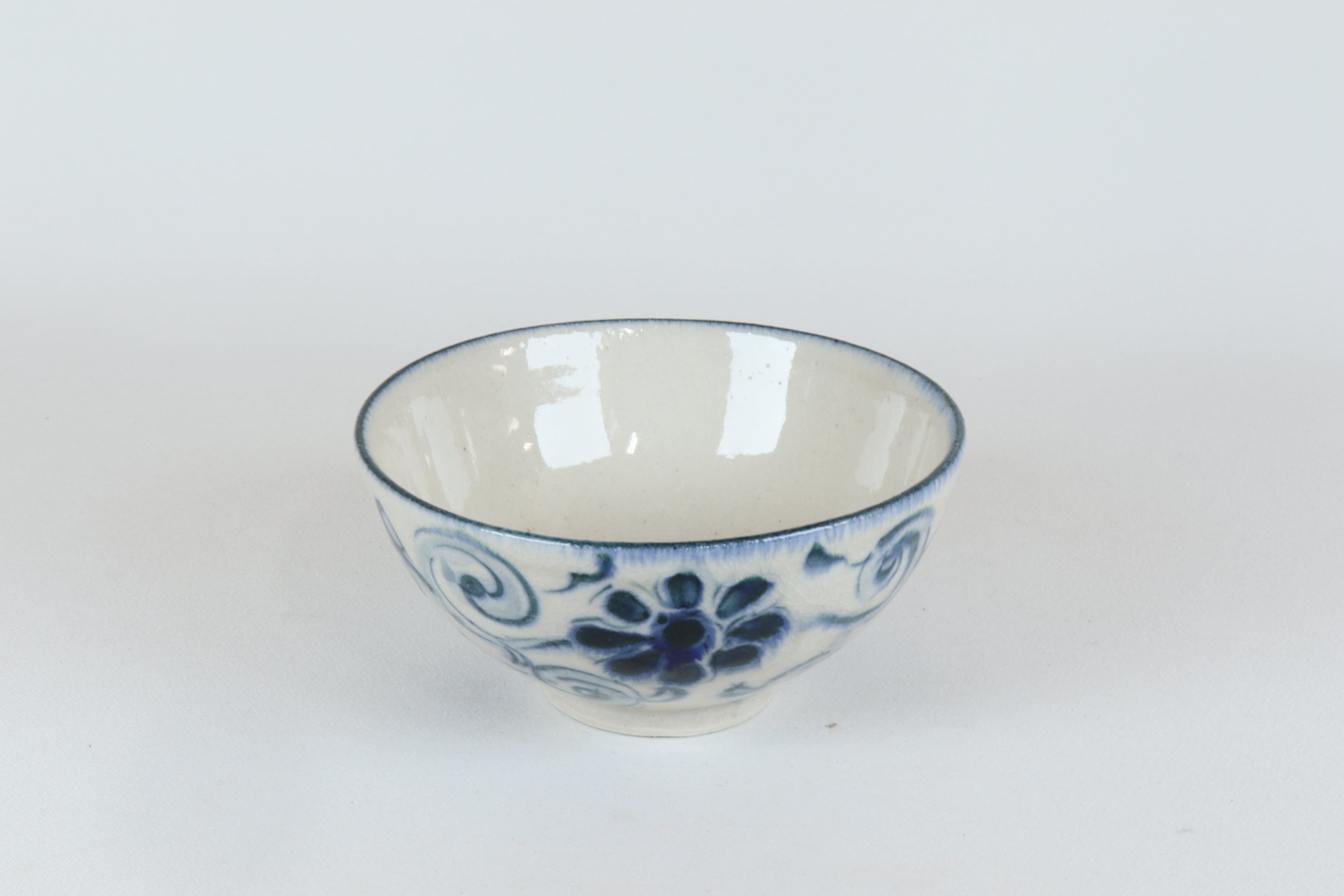 安南 和み茶碗 四方花紋【B級品 特価】