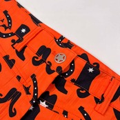 美品 Callaway キャロウェイ 総柄 ゴルフ ショーツ ショートパンツ サイズ L /オレンジ/レディース
