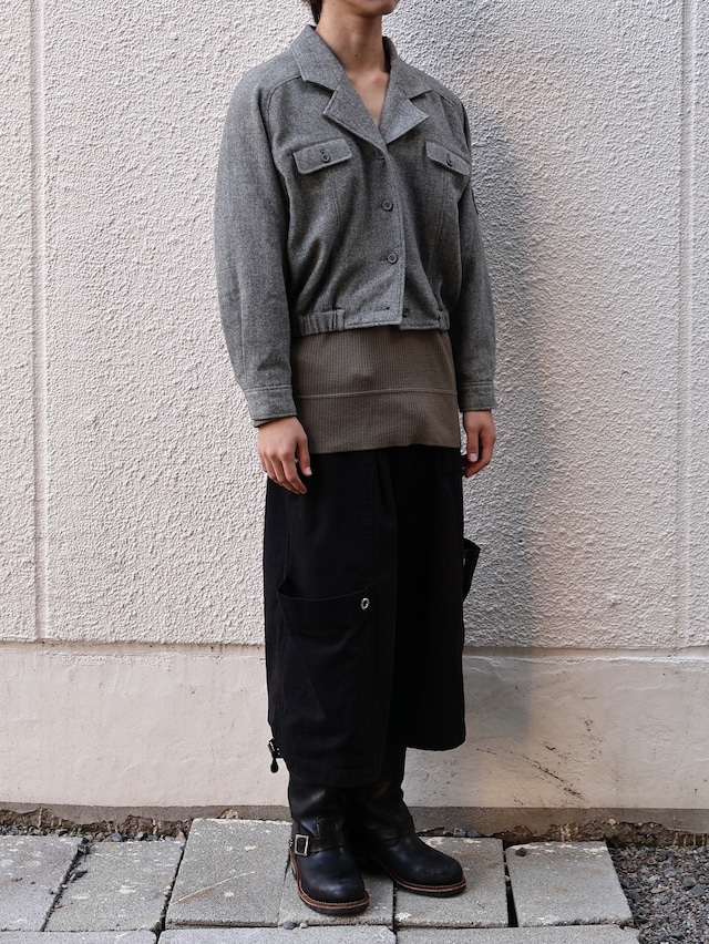 【balenciaga sports】cropped button blouson
