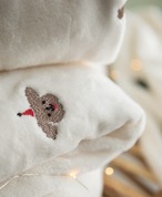【BEDE】プードル刺繍 フランネルフリースブランケット 【小 75×100cm】