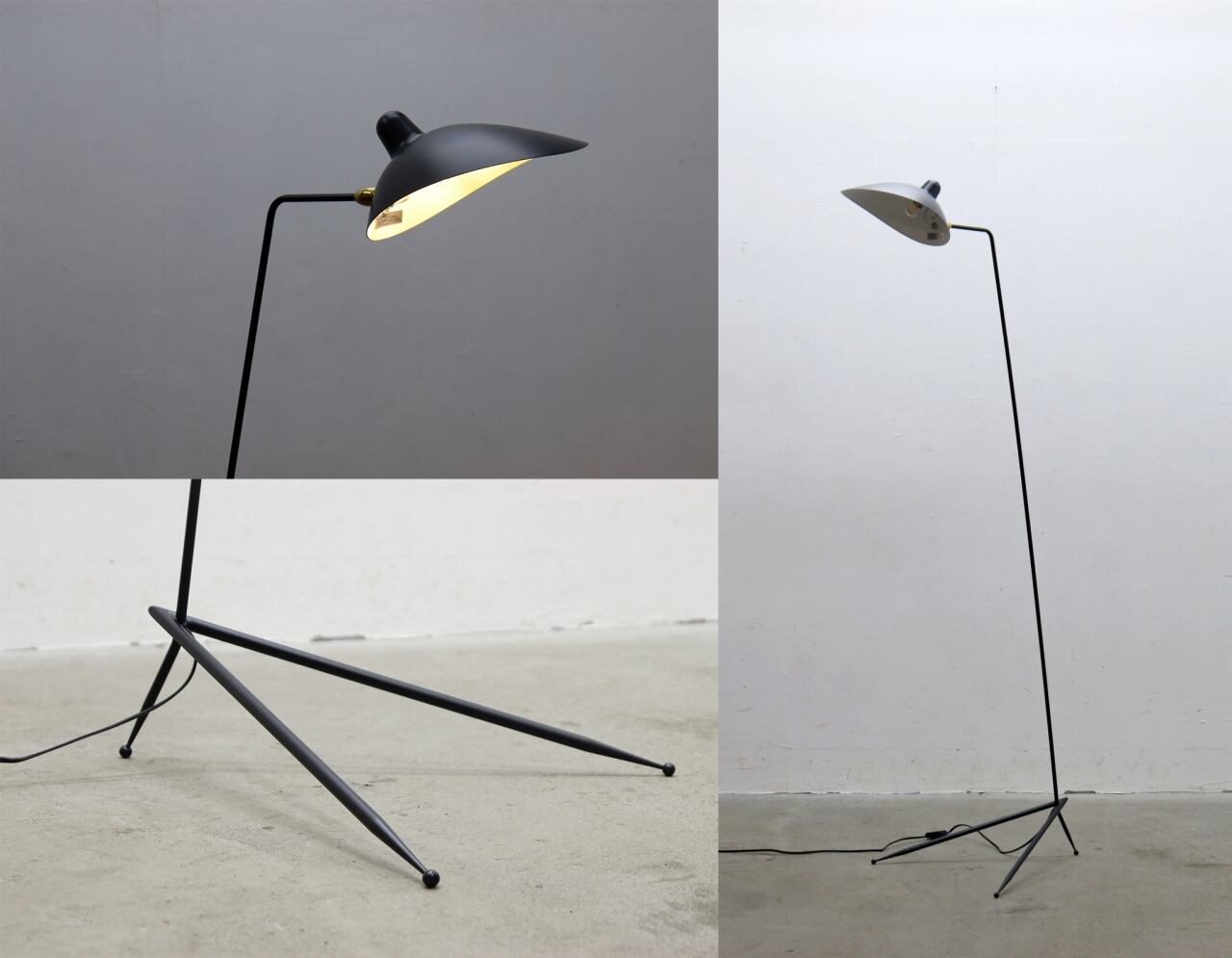 IDEE イデー Serge Mouille セルジュ・ムーユ 1灯 フロア ライト ランプ 照明 LAMPADAIRE 1 LUMIERE RIS10126