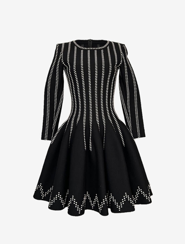 alaia アライア ブラック ロングスリーブ ドレス