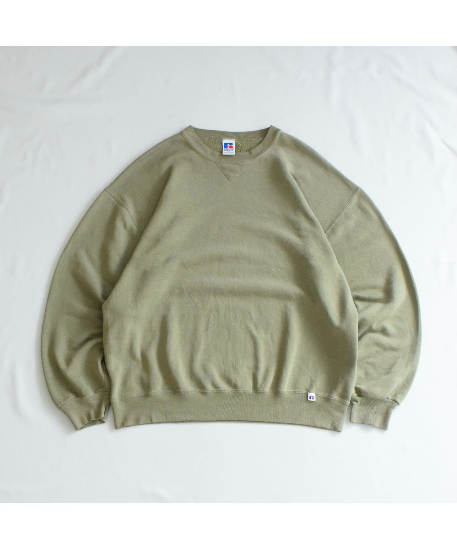 90's USA製 RUSSELL ATHLETIC スウェット メンズXL 薄グリーン 無地