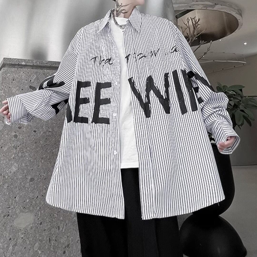 スペルデザイン ストライプシャツ 2colors 00216 | modeluxia