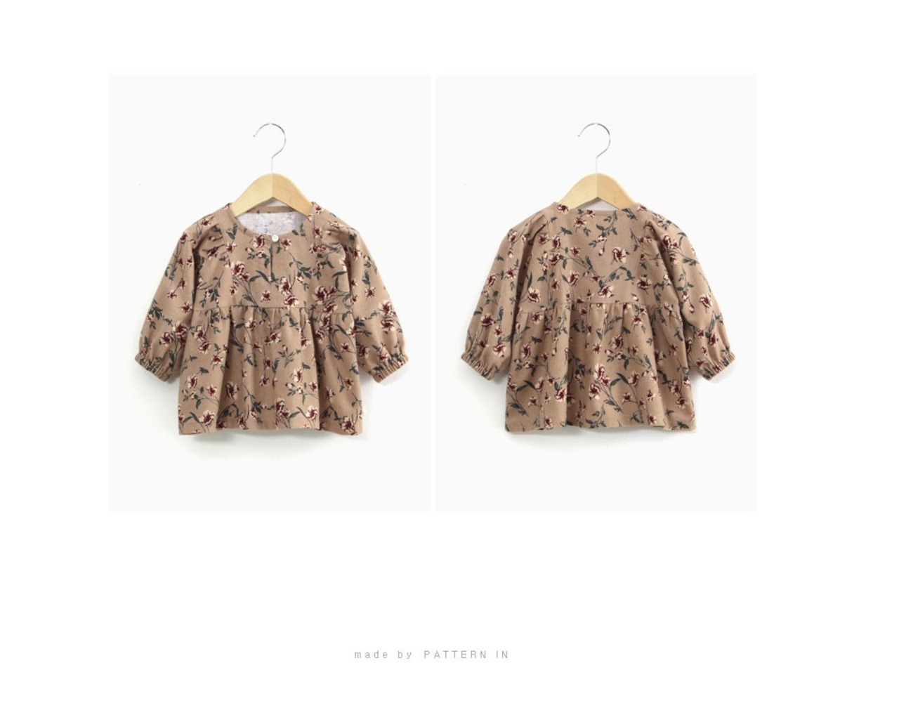 【予約販売】型紙のみ｜子ども用ブラウス｜サイズ90〜150｜商用利用OK