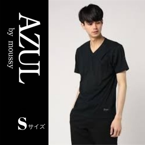 AZUL BY MOUSSY アズールバイマウジー メンズ 半袖 Tシャツ S Vネック ポケット付き
