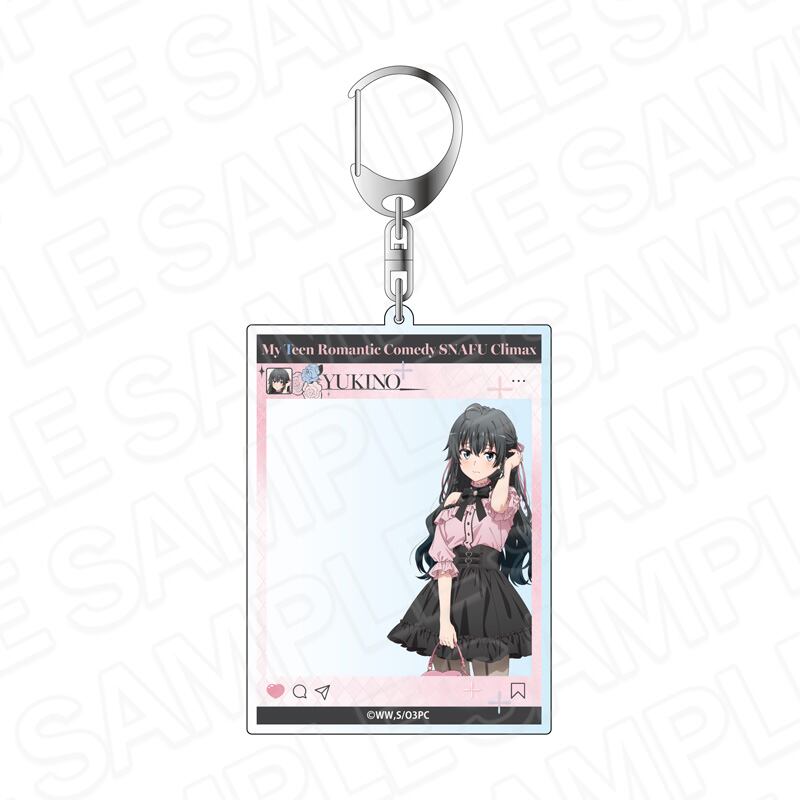 TVアニメ「やはり俺の青春ラブコメはまちがっている。完」 SNS風アクリルキーホルダー 雪ノ下雪乃 サブカルファッション ver.