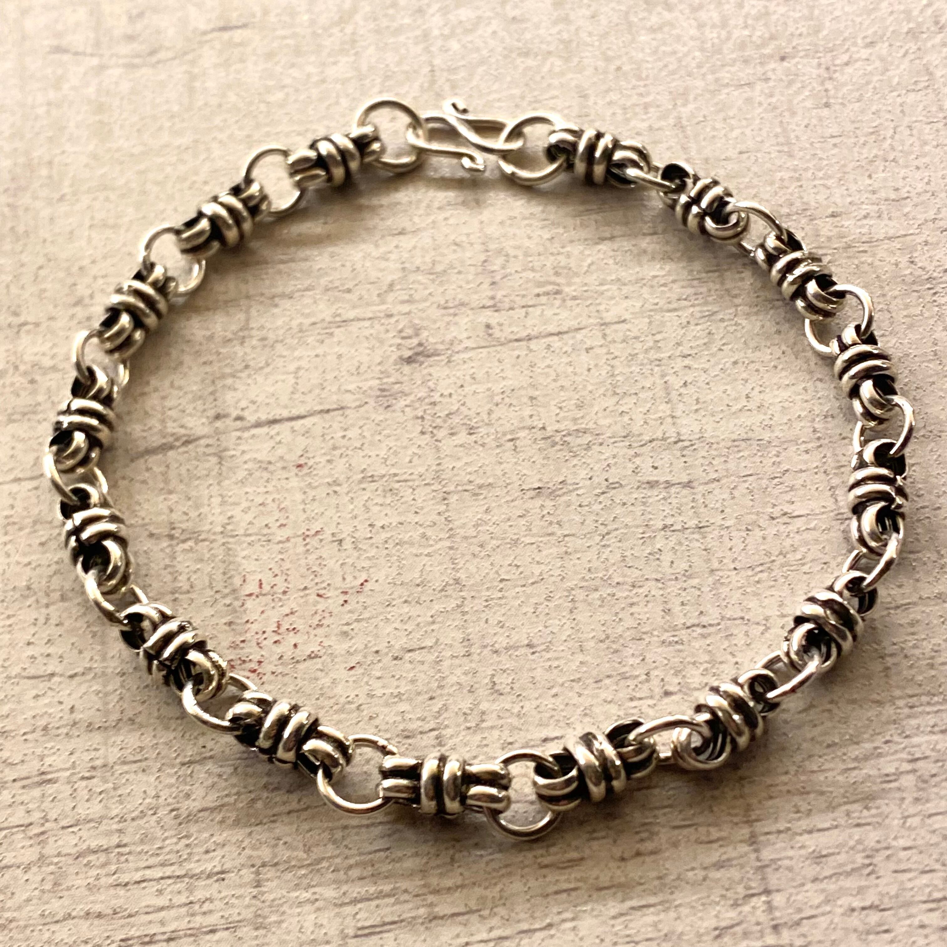 MEXICO MADE DNA CHAIN MANTEL BRACELET -SILVER925- マンテル