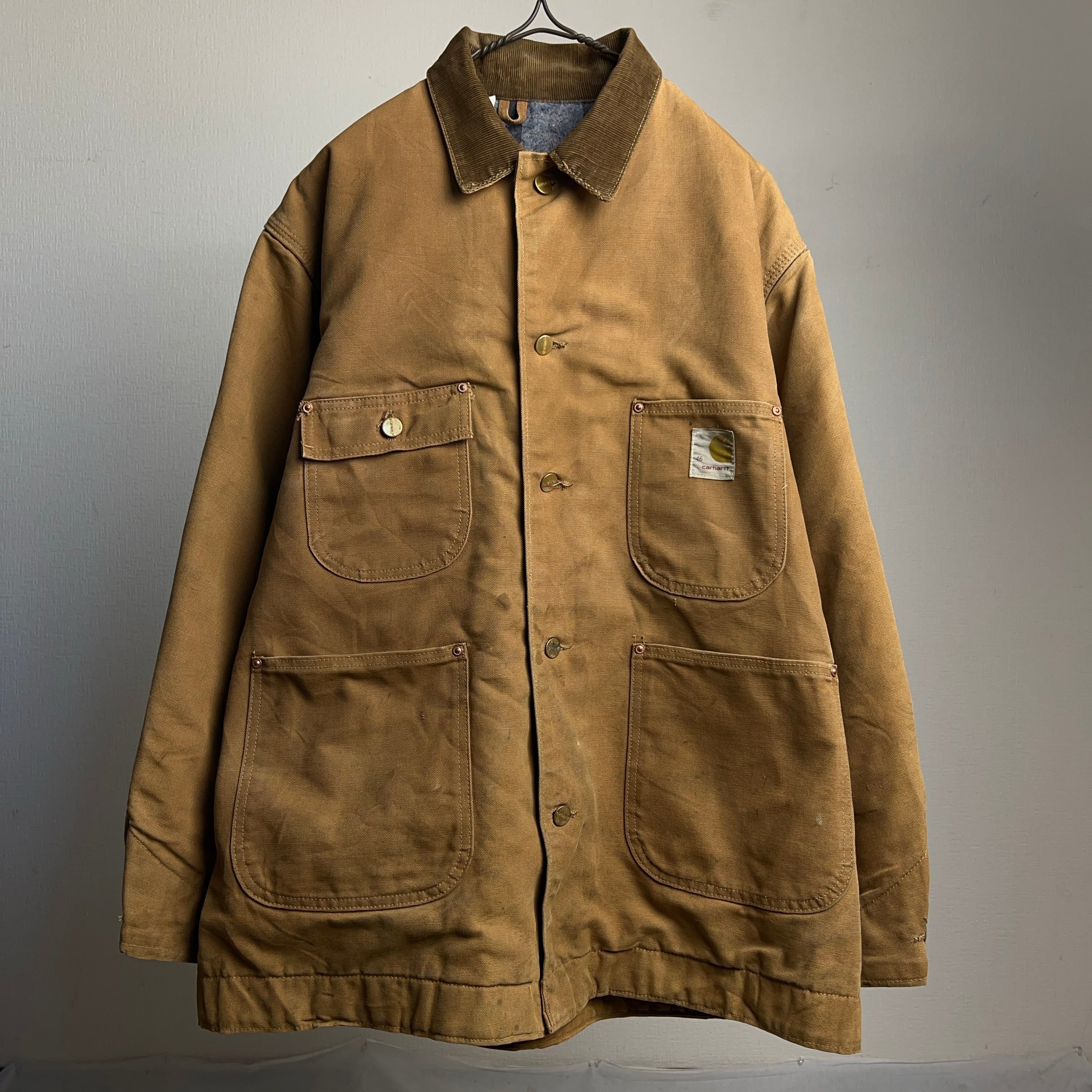 169cm60kgぐらいです70's Carhartt Duck Chore Coat カバーオール