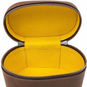 ★幻のレア・黄箱時代・新品未使用★ ジョンロブ　トラベルケース　ダブルジップ　オールレザー　TOBACCO　純正BOX付属