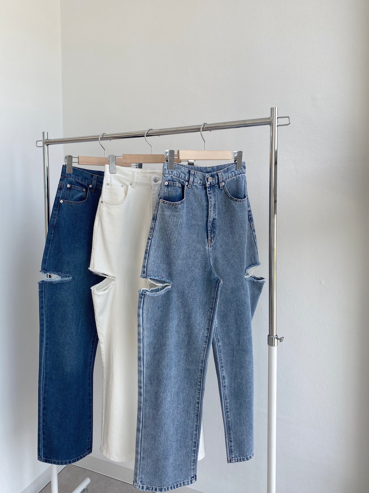 both side cut cocoon denim