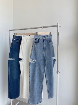 both side cut cocoon denim