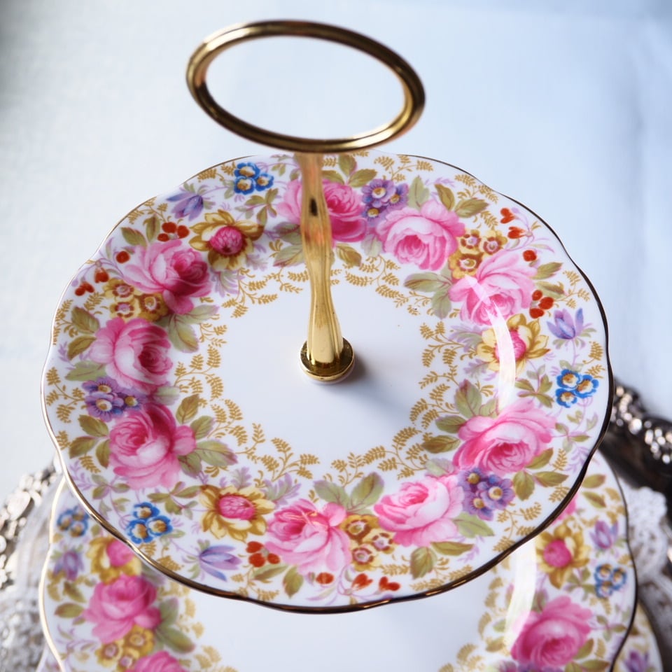 希少 英国ロイヤルアルバート セレナ スリーティアーズ スタンド《支柱