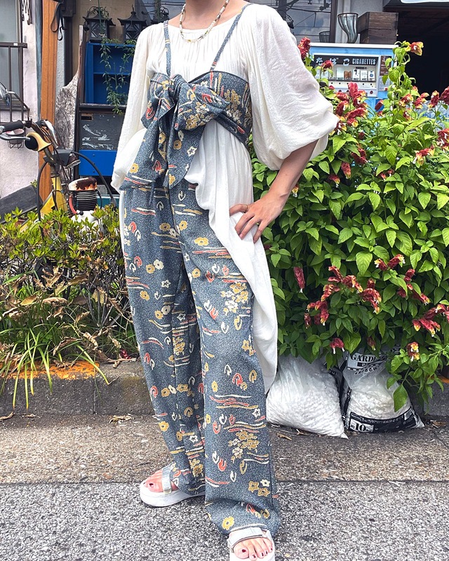 Floral Easy Pants & Bustier Set  / イージーパンツ ビスチェ セットアップ