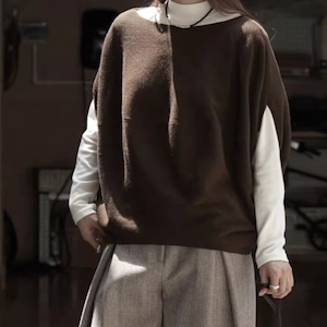 3色/ドロップショルダーニットトップス ・20489 3色/ドロップショルダーニットトップス ・20489