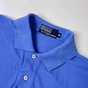 90s 00s Polo by Ralph Lauren ラルフローレン 鹿の子 半袖 ポロシャツ M/ブルー系/メンズ/インパクト21/ビンテージ