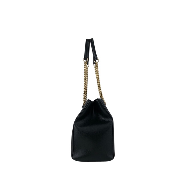 Salvatore Ferragamo サルヴァトーレ フェラガモ ハンドバッグ ブラック ヴァラ レザー チェーンショルダー vintage ヴィンテージ オールド 3bmif6