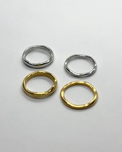 wavy stack ring S silver
