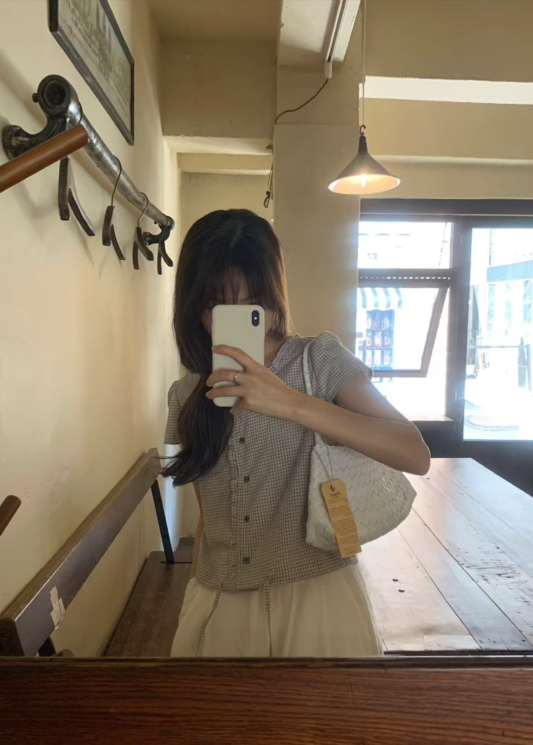 (予約)liter / Soda check blouse