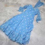 社交ダンス 衣装 スタンダード ドレス ワンピース レッスンウェア パーティ衣装 prima boutique プリマブティック ライトブルー系 水色 リボン 花柄レース おしゃれ 上品 薄手 体型カバー 踊りやすい フォーマル イベント用 大人用 ストレッチ クラシック 柔らかい レディース かわいい エレガント スリーブ フレア袖 デザイン シンプル シーズンレス