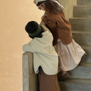 秋ロールカラー簡素シャツアウター2色