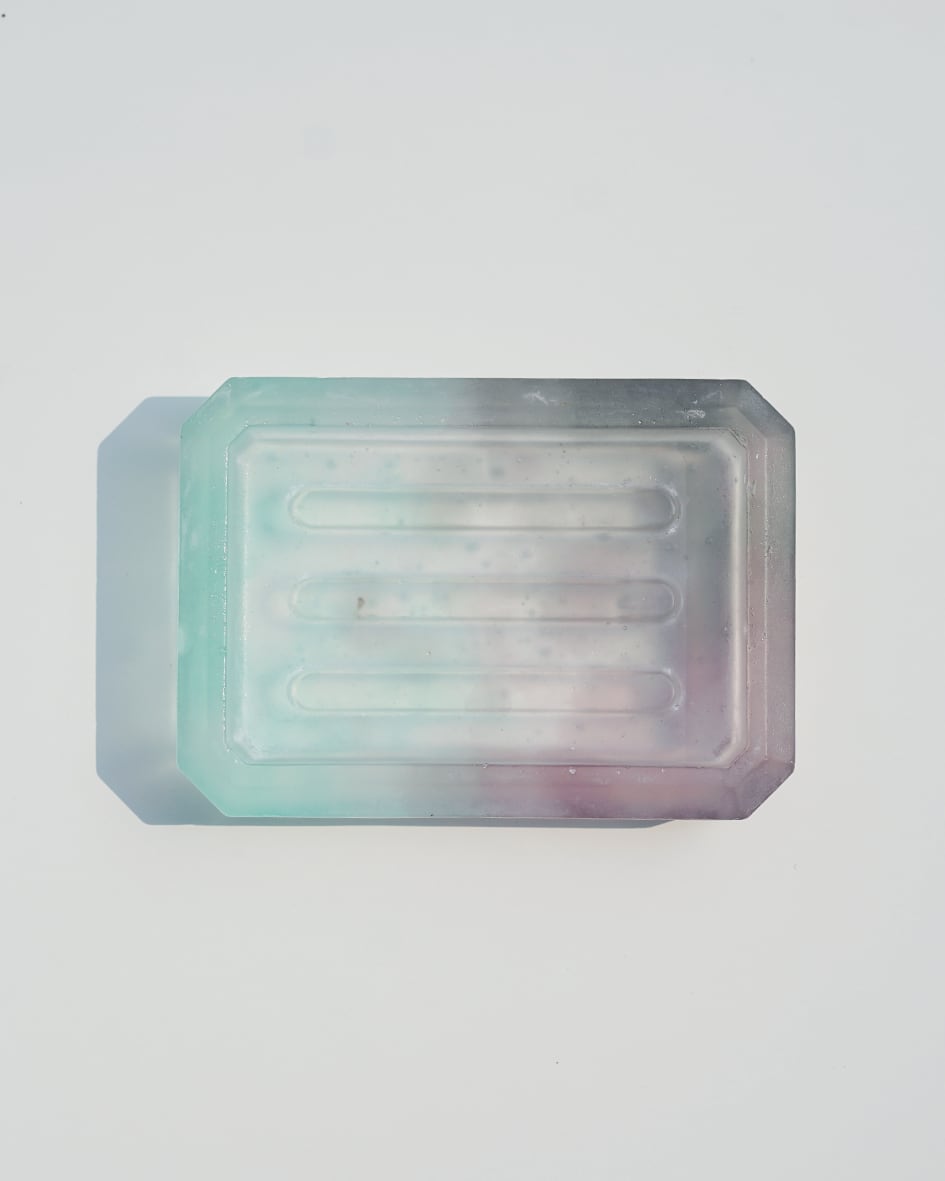 【sherbet】soap dish -purple×green×gray
