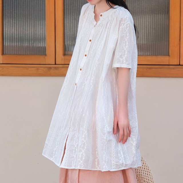 ゆったりシルエット  ラウンドネック  トップス 3color  00126