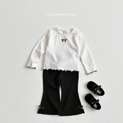 韓国子供服 / VIVID-I / 26Autumn / リボン スパン Tシャツ / キッズ服 / ジュニア服 / 秋服 *XS~JM*