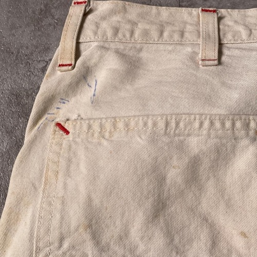 80s 星タグ USA製 ホワイト ダブルニー Carhartt pants 詳細写真17