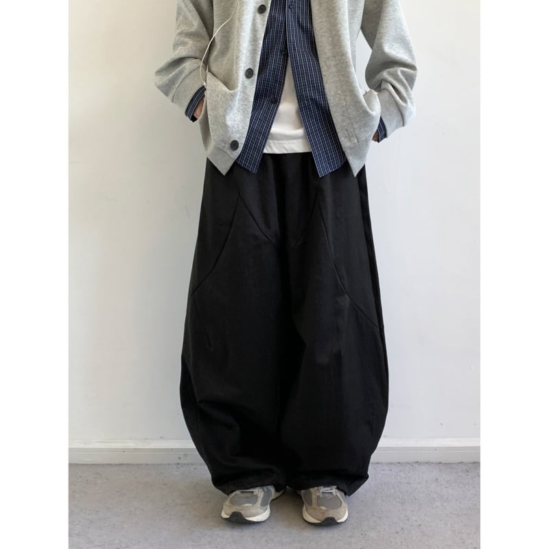jiwuusデザインカットカジュアルパンツ
