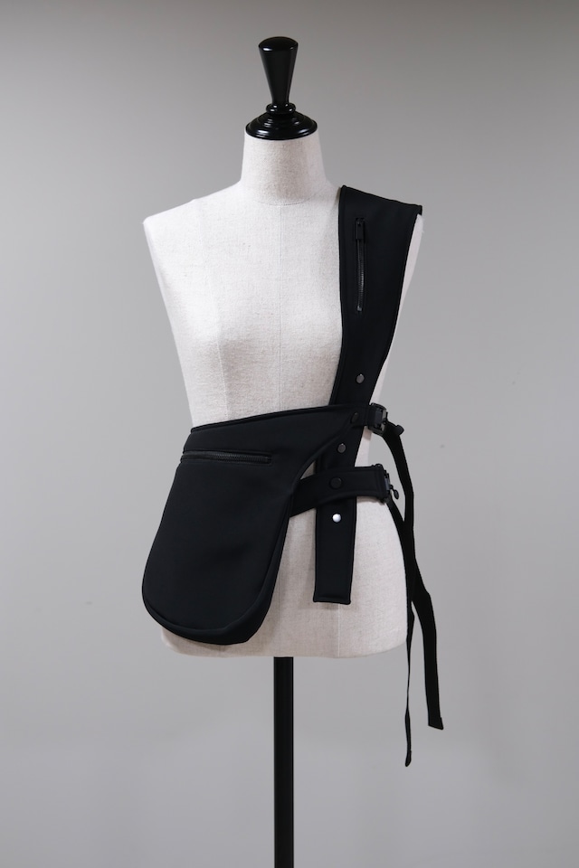 【Mame Kurogouchi】Basket Motif Multi-way Body Bag - black