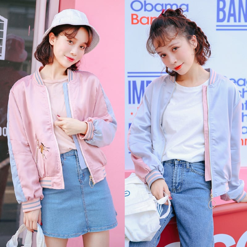 原宿系パステルカラー パーカー