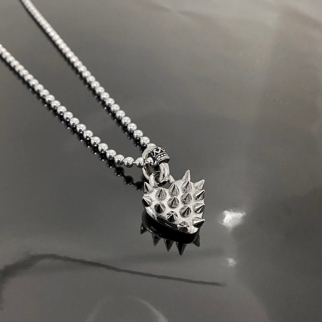 SPIKE:HEART BALL CHAIN NECKLACE / ハートスパイクボールチェーンネックレス