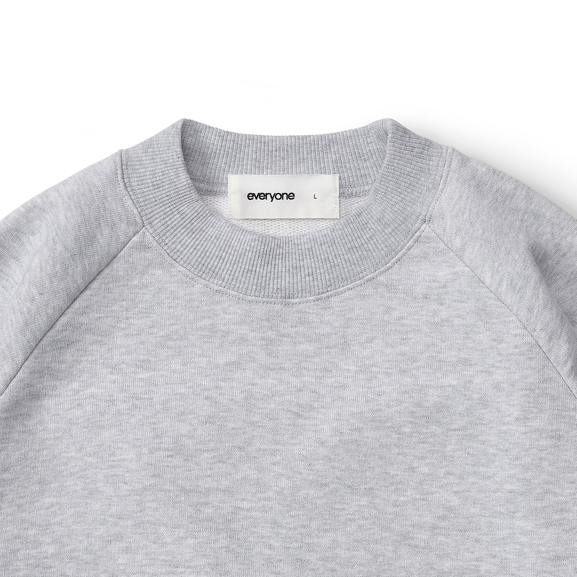 everyone luxury cotton crew neck sweatshirt (ASH HEATHER) | everyone