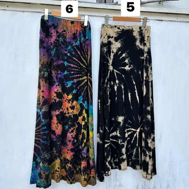 スパンデックスタイダイロングスカート