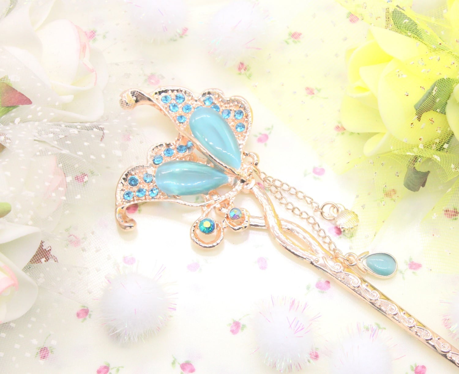 アリーヒローズ　時代提げ物　獣骨製　花刻　根付　簪　C　8548 アリーヒローズ様専用 時代提げ物 獣骨製 花刻 根付 簪 C 8548