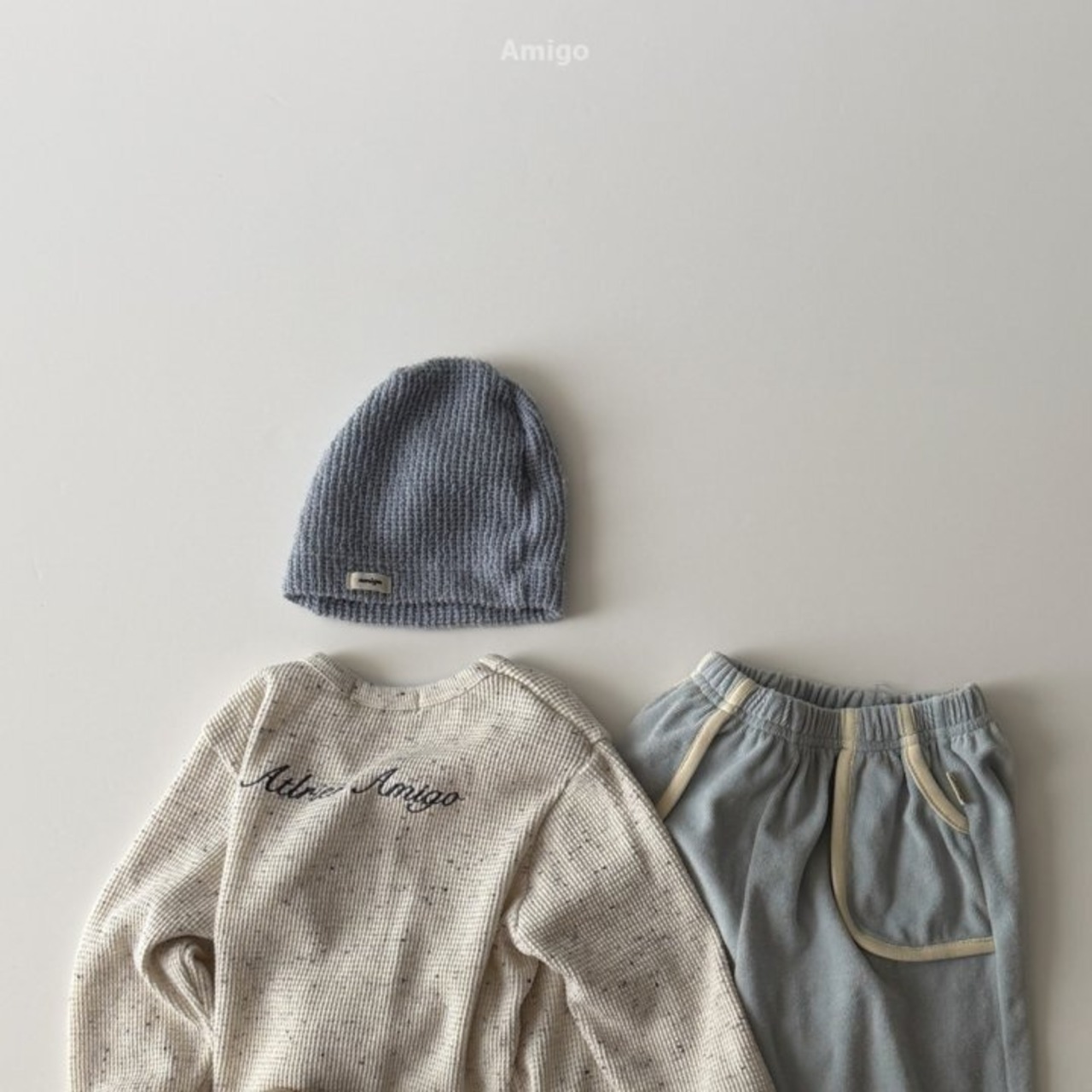 Amigo 26/SS ワッフル刺繍カットソー